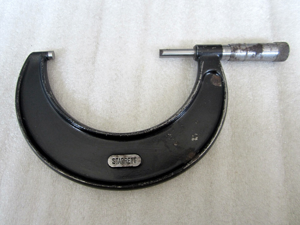 Vintage Starrett 3" - 4" Micrometer No. 436 Made in USA