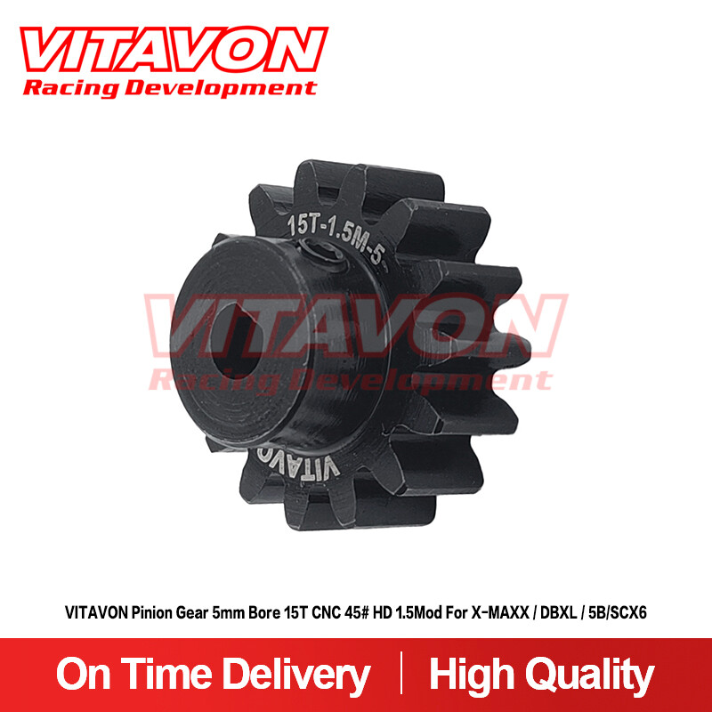 Vitavon CNC 45# HD 1.5Mod 5mm D Bore 15T/20T Pinion Gear  For X-MAXX/DBXL/SCX6