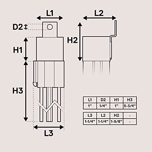 6 Pack Bosch Style 5-Pin 12V Relay Kit ,12 Volt Automotive Relays for Auto Fan C