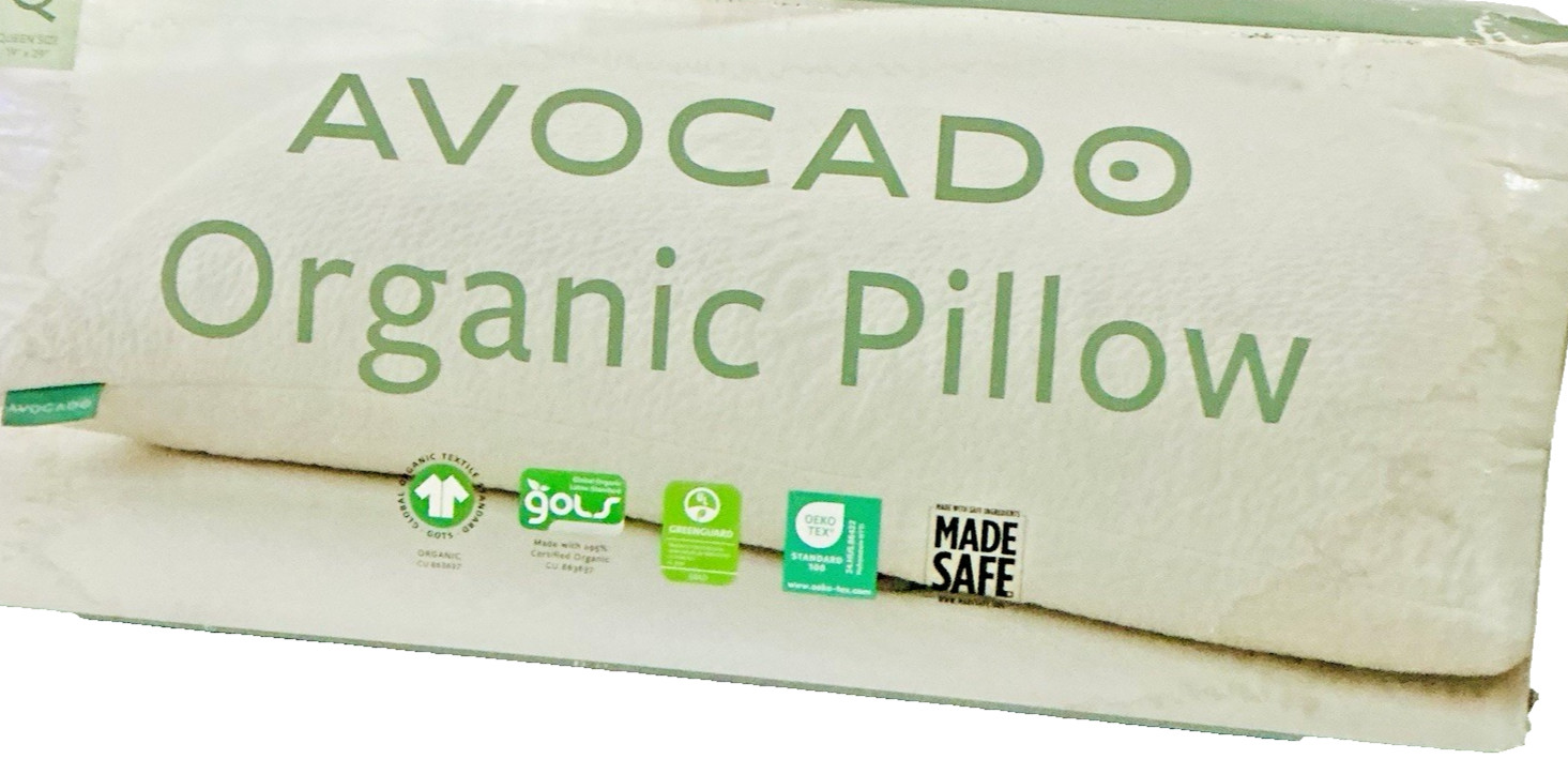 AVOCADO ORGANIC  COTTON PILLOW - KING SIZE 19" X 34"