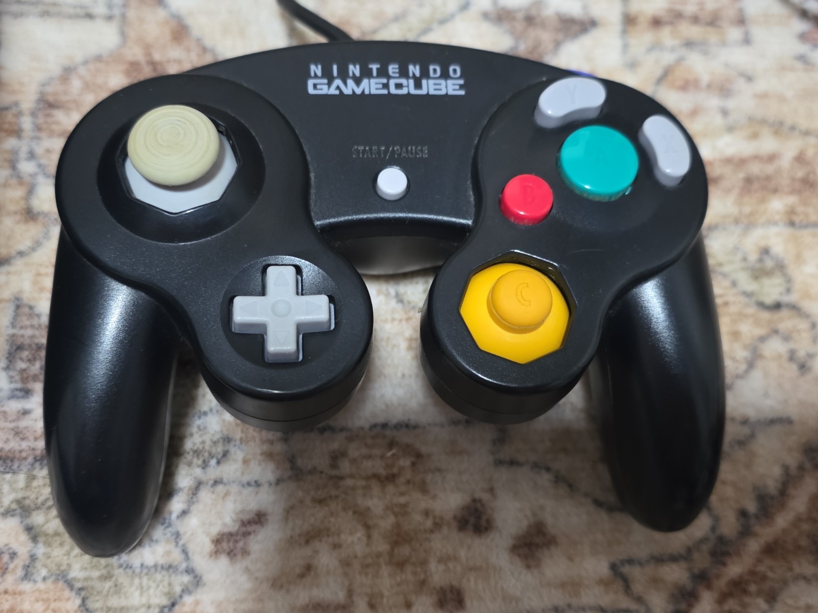 Nintendo Gamecube Black with 1 Controller Cables and Memory Card Tested