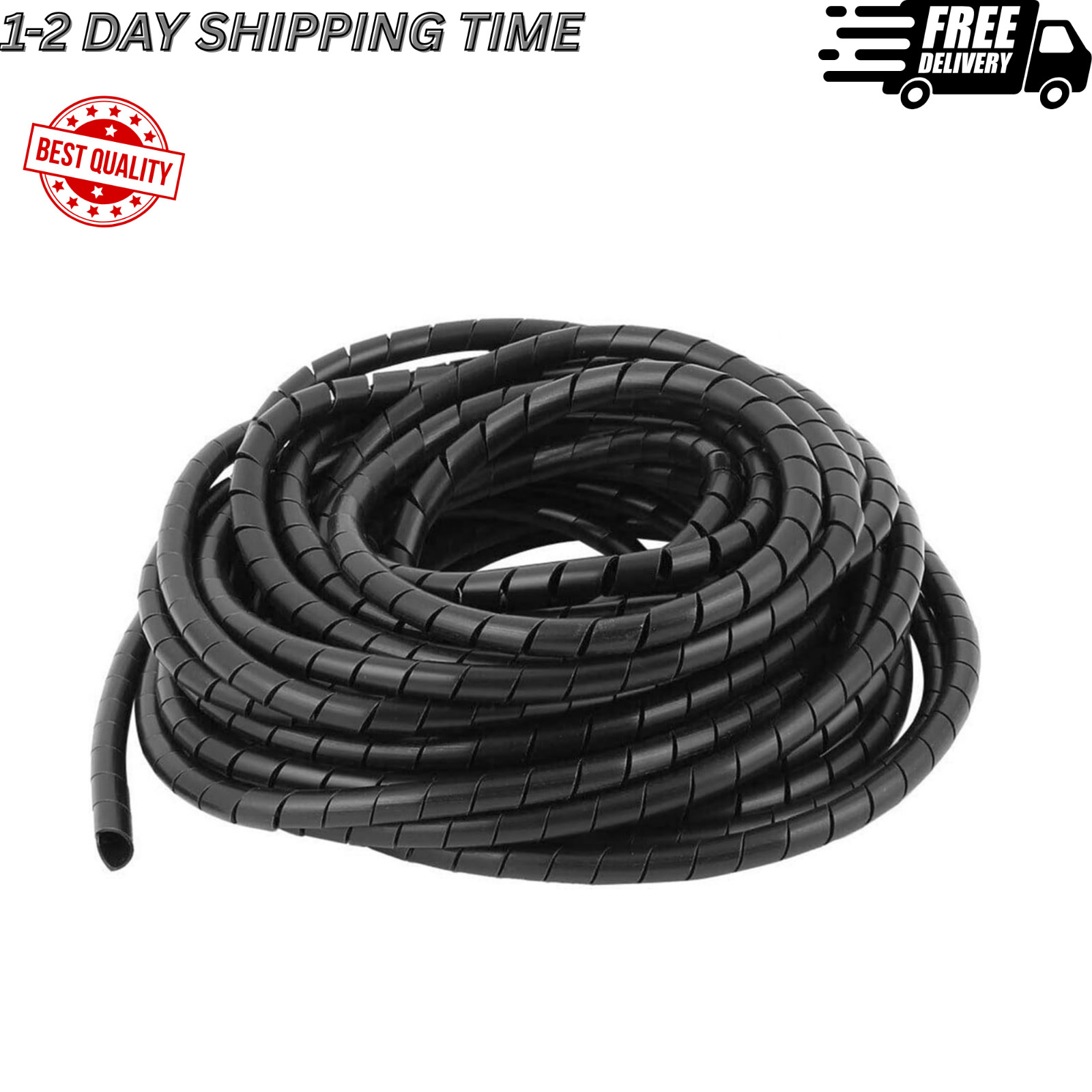 33 Ft Spiral Flexible Cable Management Sleeve Organizer Cord Wire Wrap