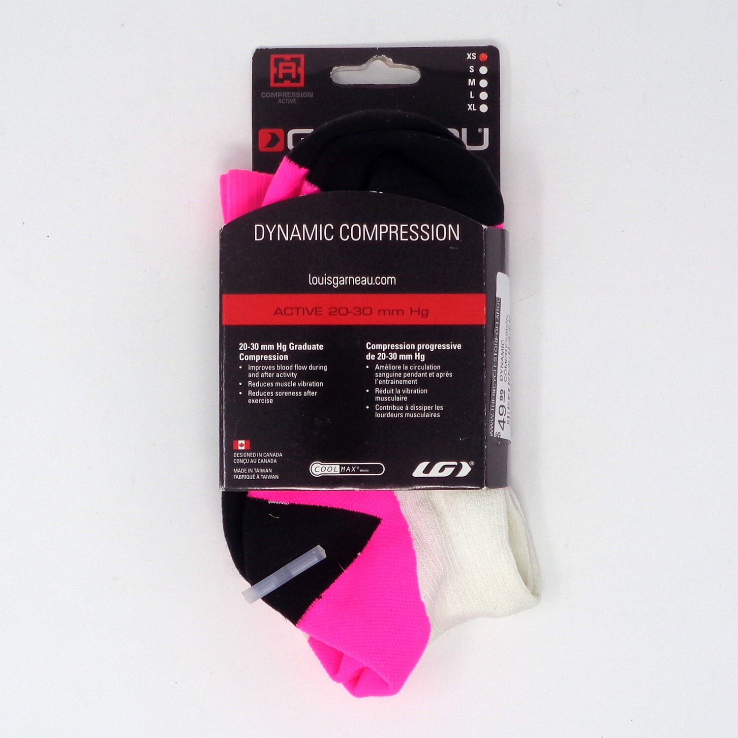 LG Garneau Dynamic Compression Recovery Socks RunningCycling  - Size Small