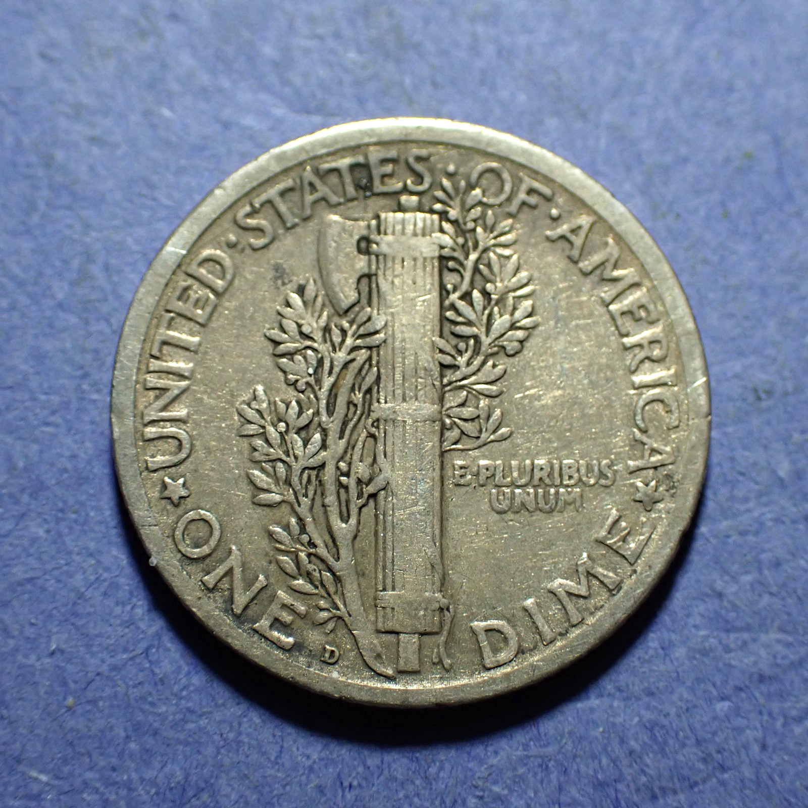 1920-D Mercury Dime VF+