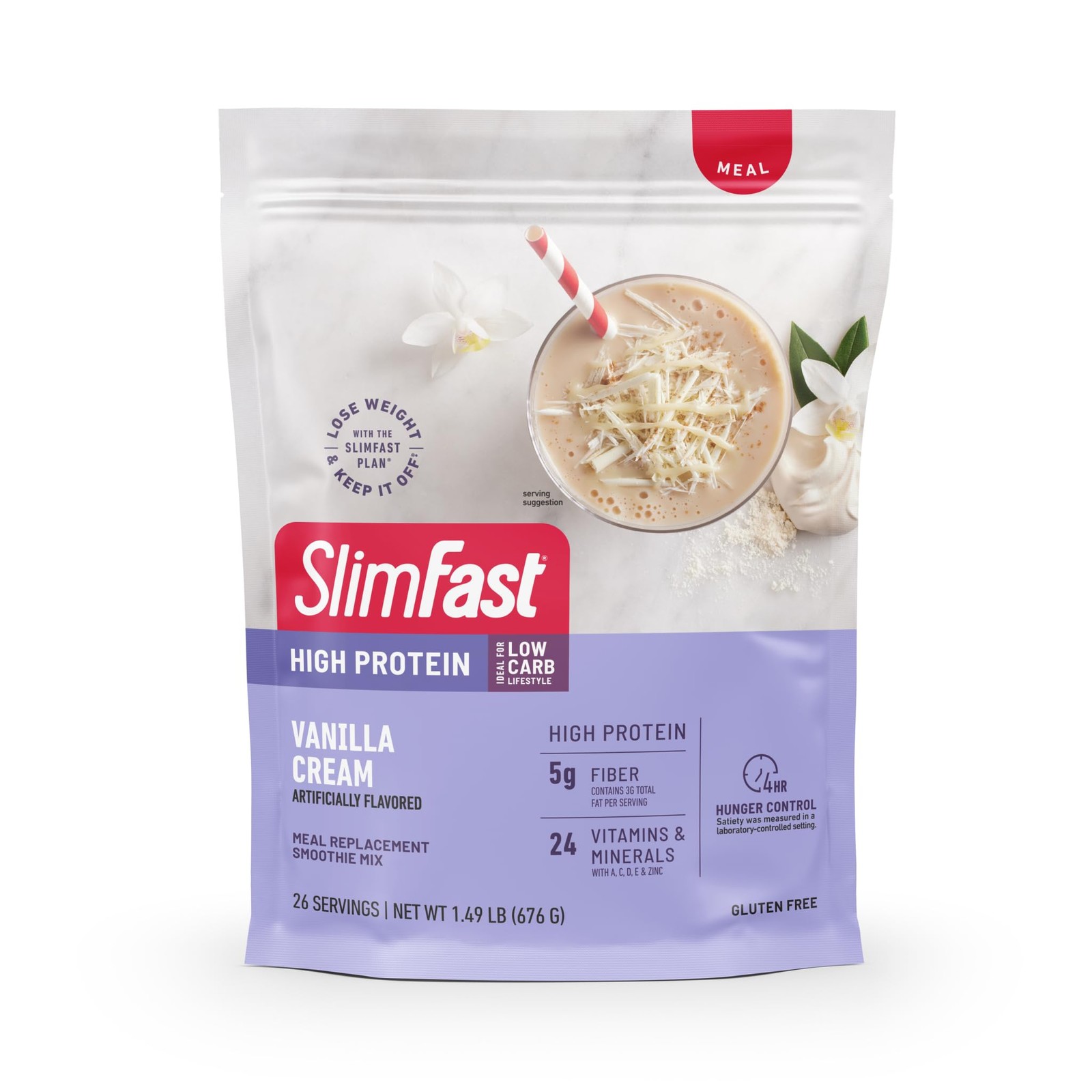 SlimFast High Protein Meal Replacement 23.84 Ounce (Pack of 1), Vanilla
