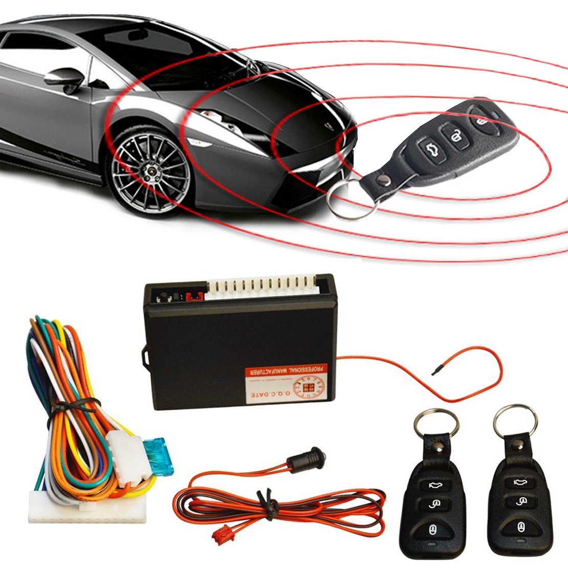 Universal Car Door Lock Vehicle Keyless Entry System Auto Remote Central Kit ...