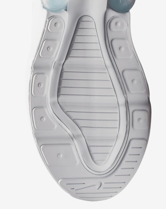 Nike Air Max 270 All White Metallic Silver 943345-103 GS Size 4Y-7Y BRAND NEW