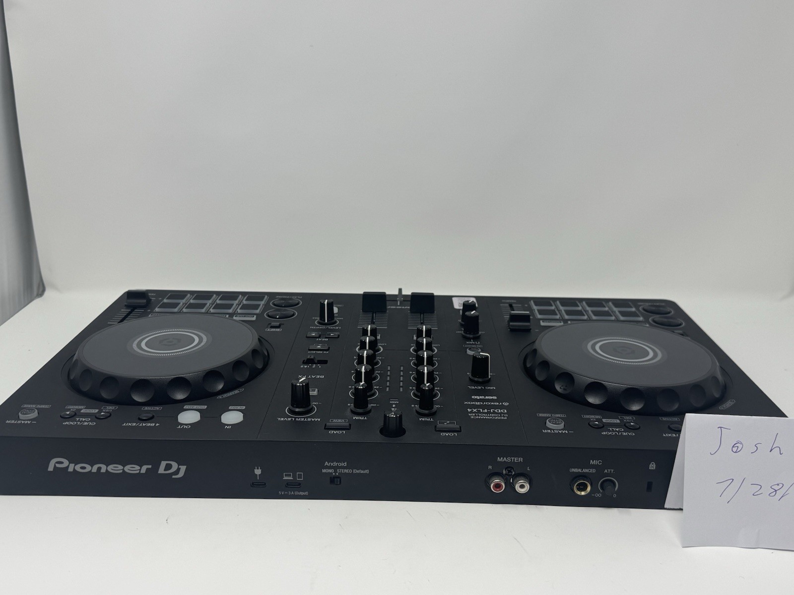 Pioneer DJ DDJ-FLX4 2-Deck Controller Black Beat FX Pitch Control USB-C