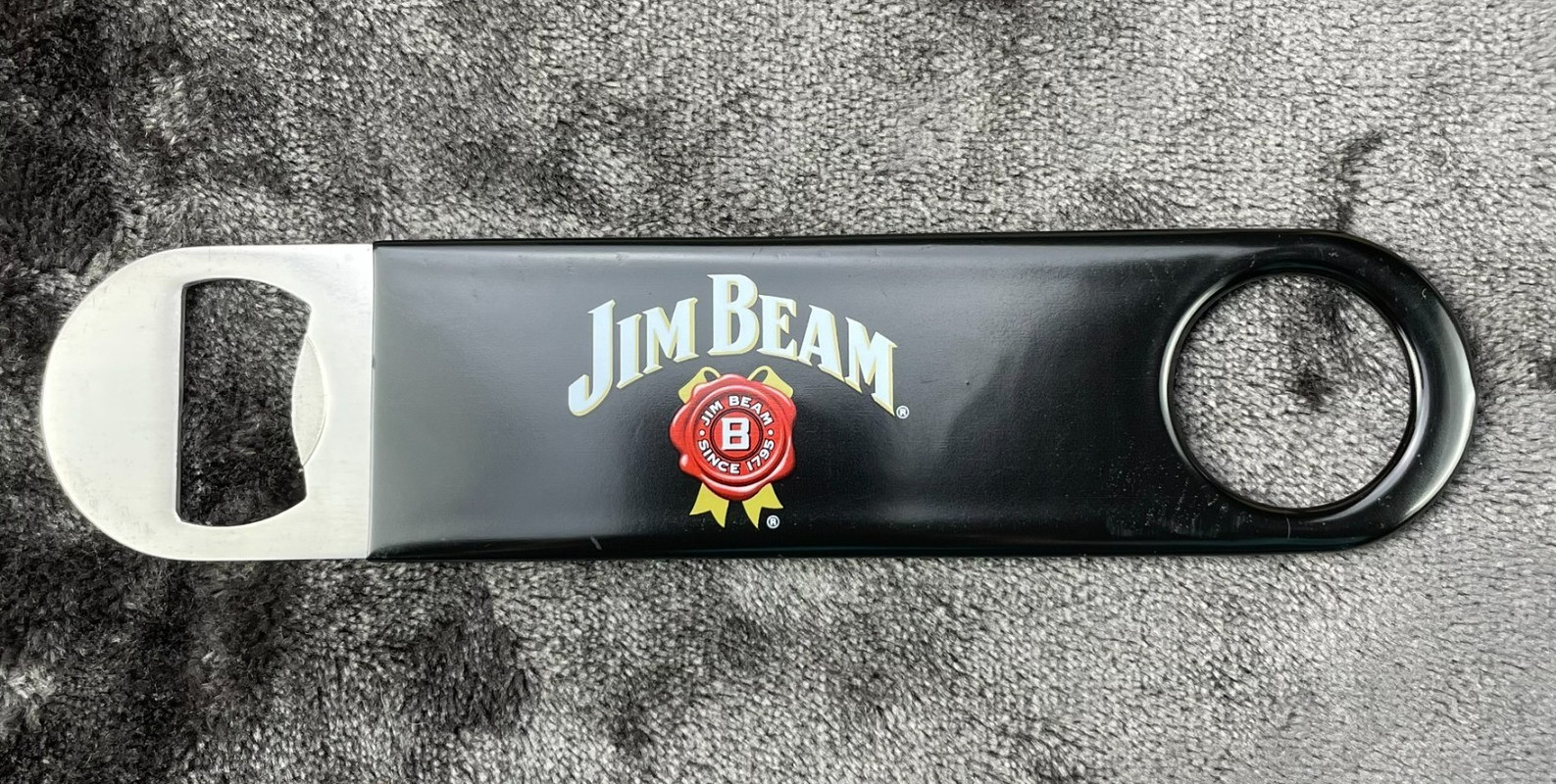Jim Beam Whisky Bottle Opener Paddle NIP Advertising Promo