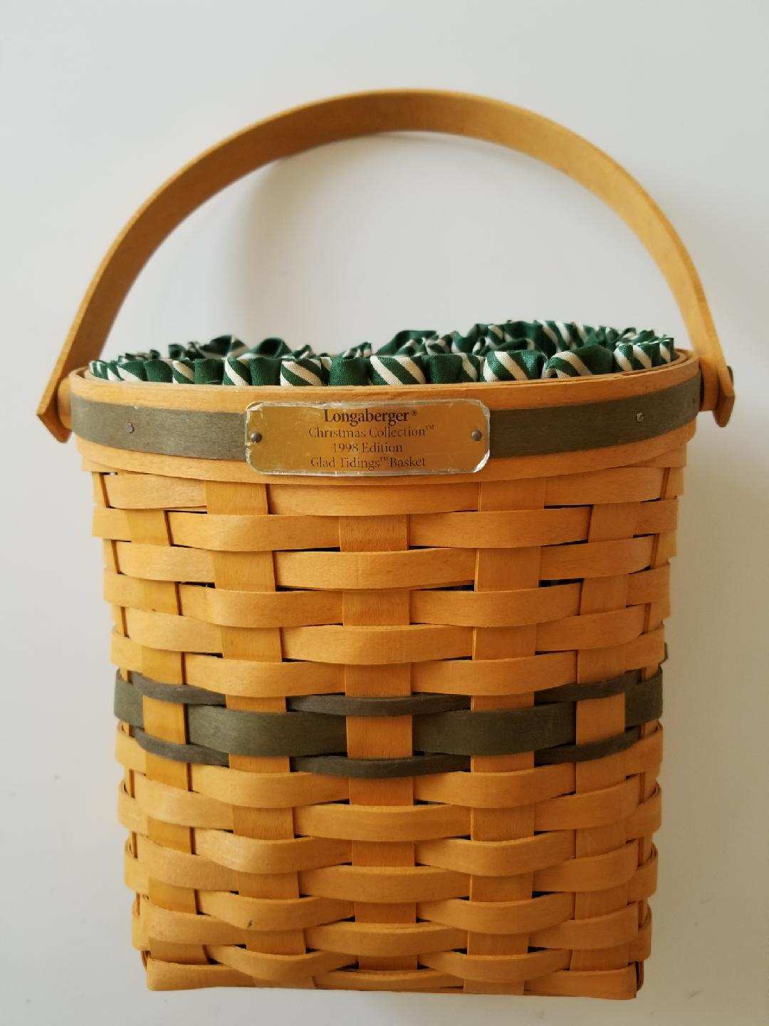 Longaberger Christmas Collection 1998 Edition "Glad Tidings Basket" GUC