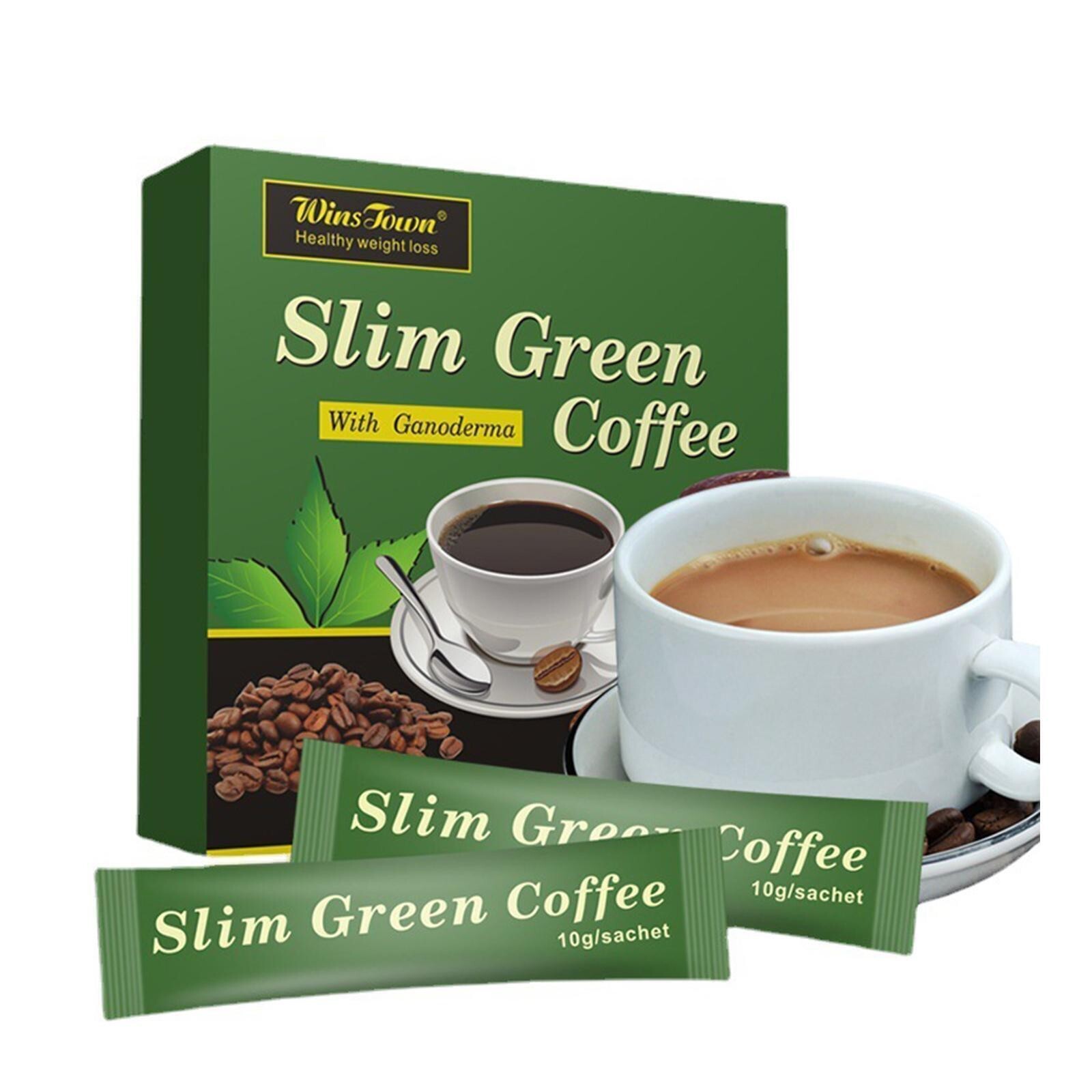 SLIM GREEN COFFEE With Ganoderma HEALTHY WEIGHT LOSS. Weight Control Detox Tea.