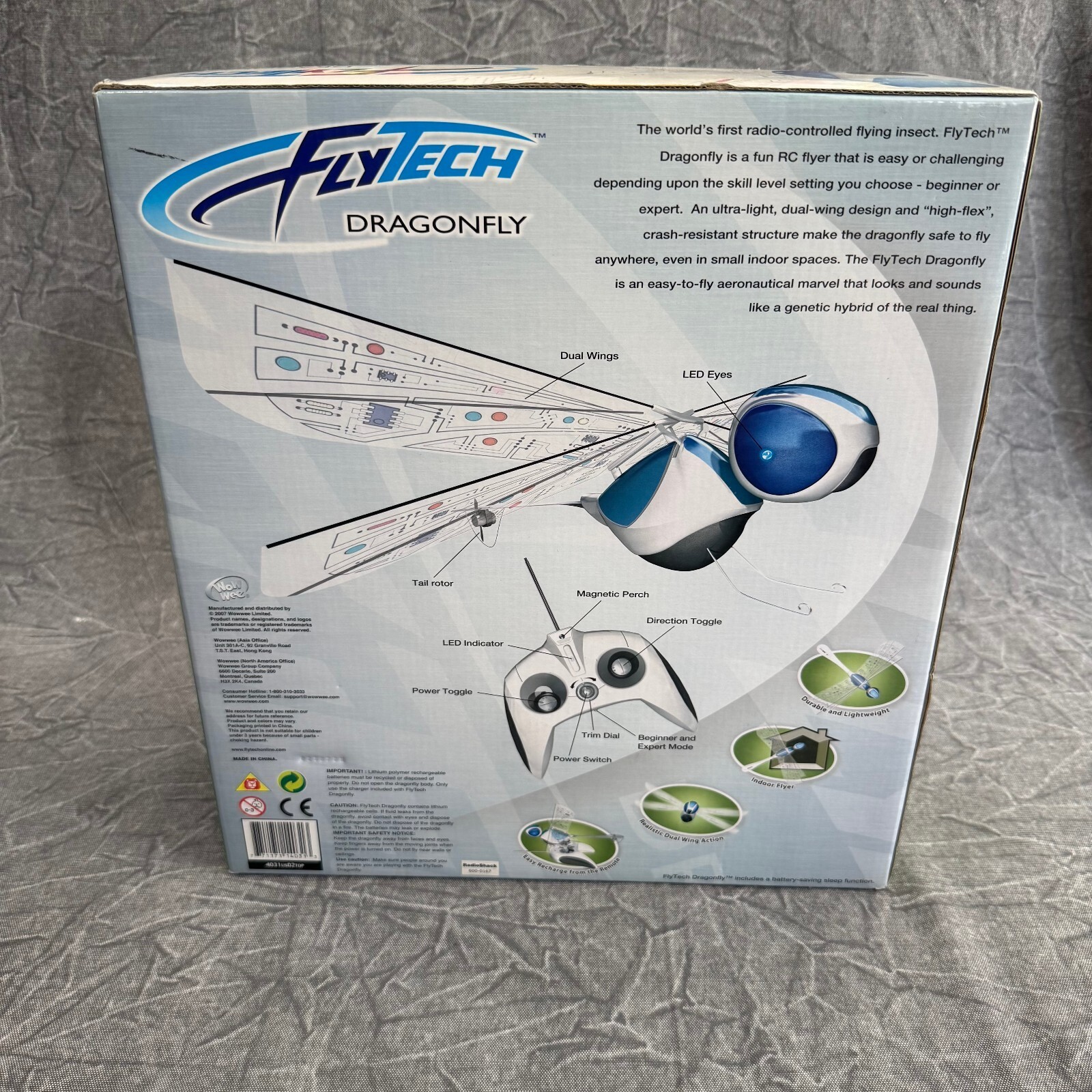WowWee Toy Flytech Robotic Dragonfly RC Radio Drone Remote