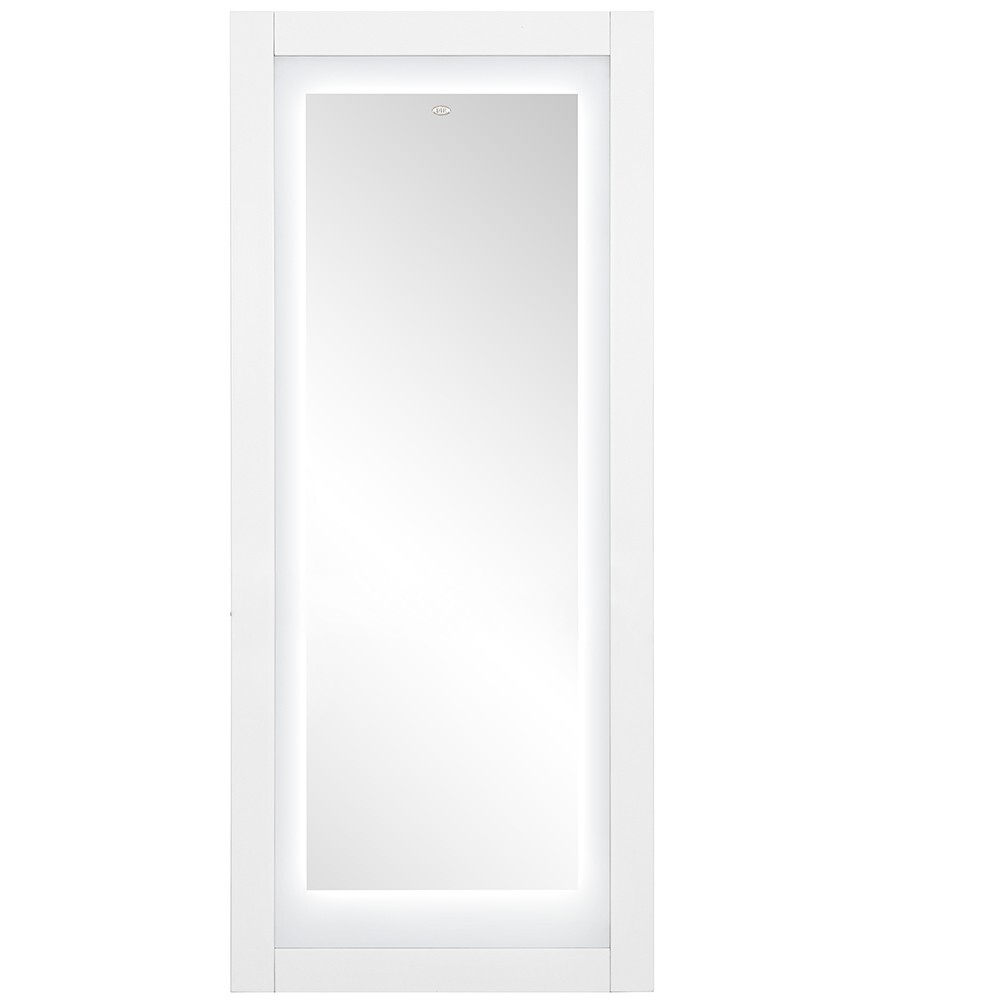 Styling Station Beauty Salon Mirror Station with LED Lights LUNA II in White