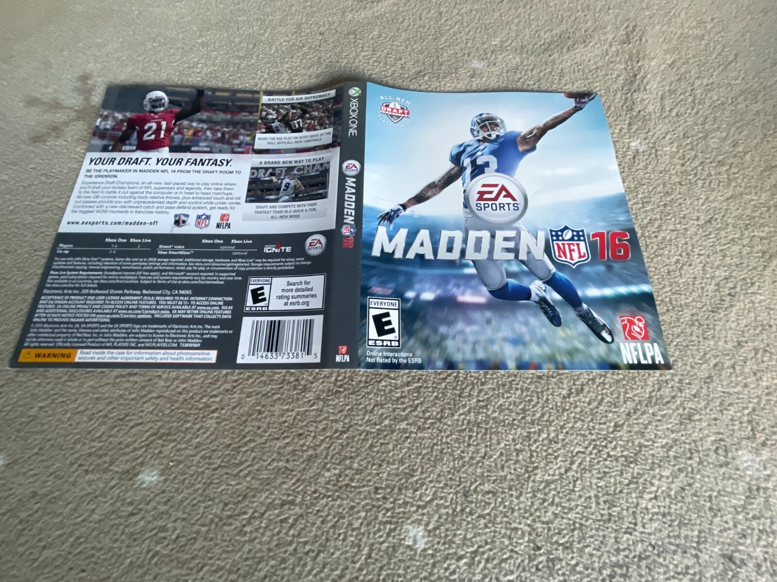 Original Cover Art Only - Xbox One - Madden 16