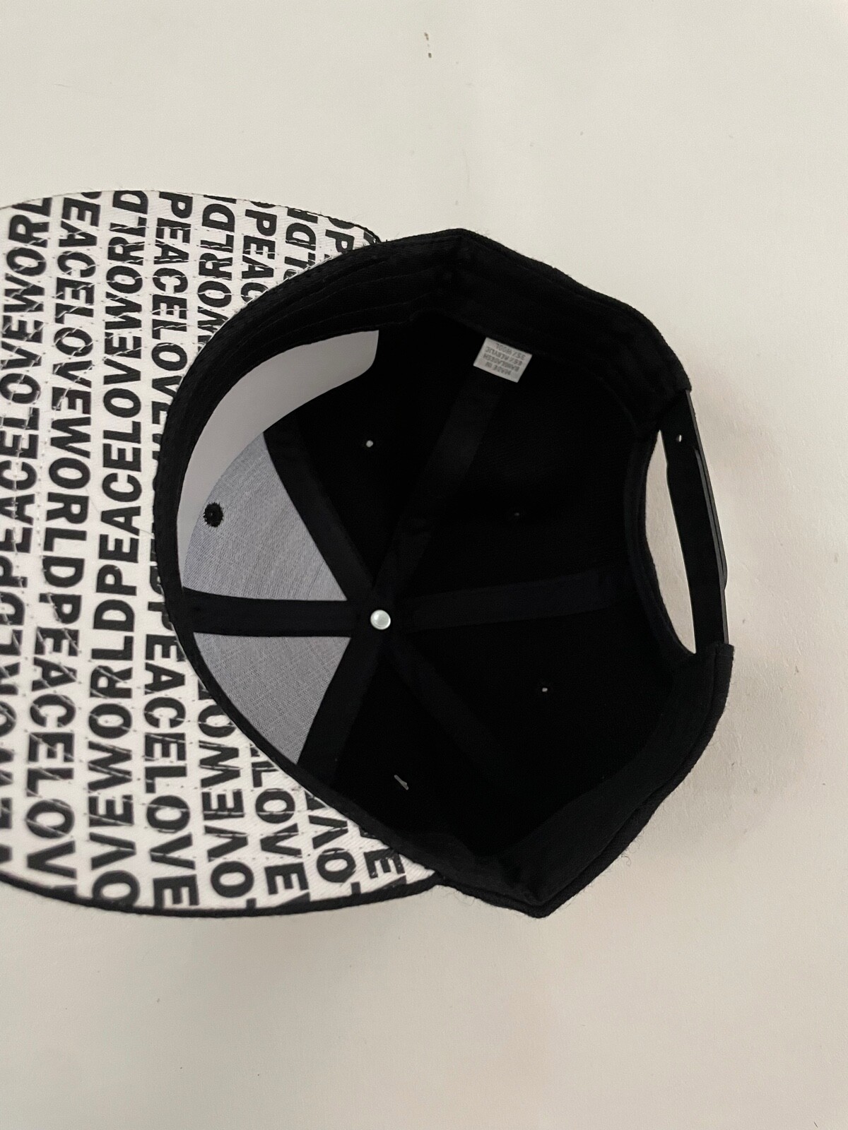 I Am Love Graphic Black Snapback Hat One Size