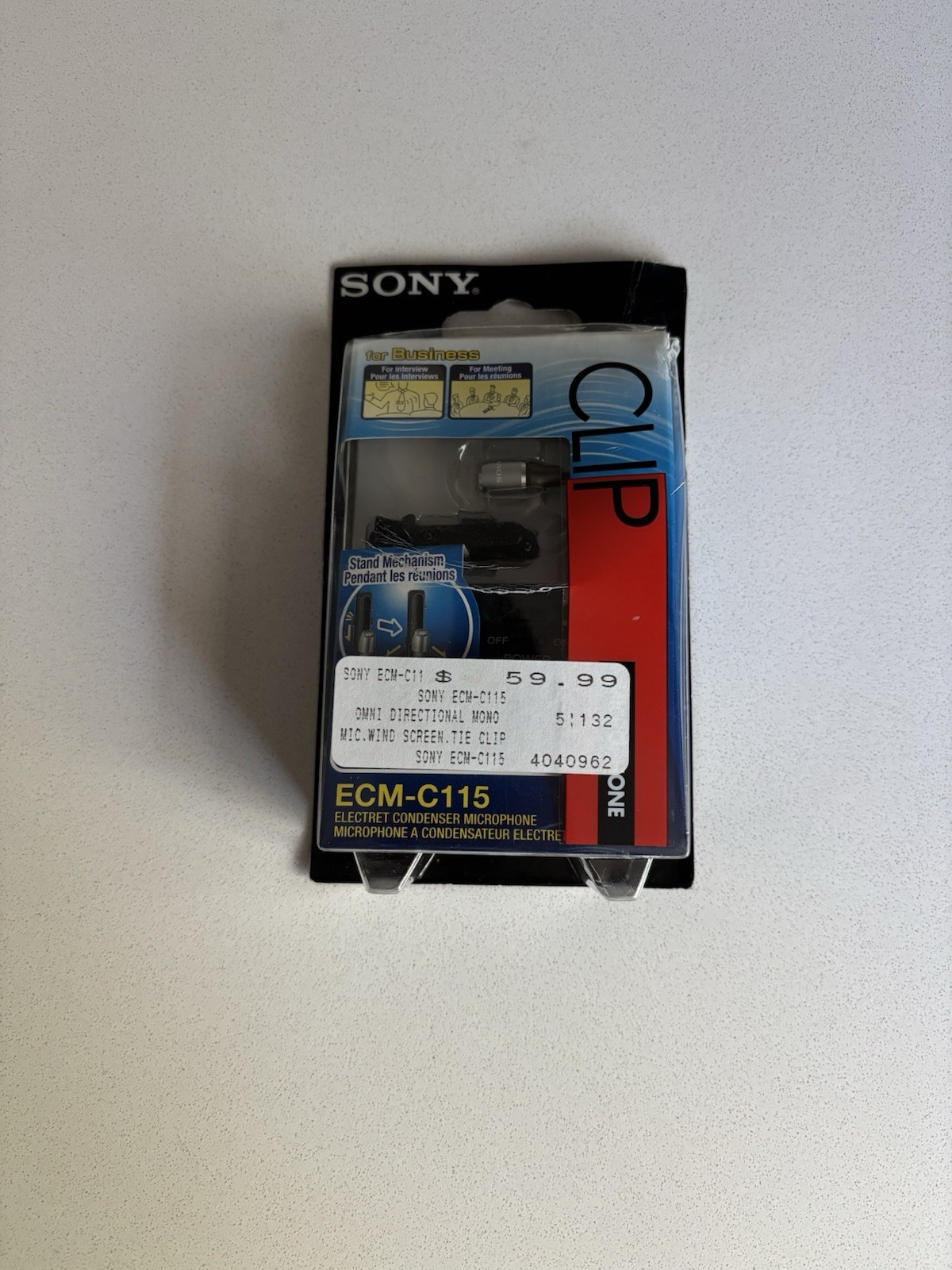 Sony Microphone with Clip ECM-C115 For Business - Brand New Sealed PLEASE READ