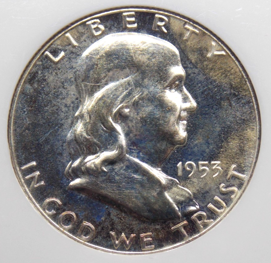 1953 Proof Franklin SILVER Half Dollar 50c NGC PF66 #006 **FATTY** ECC&C, Inc.