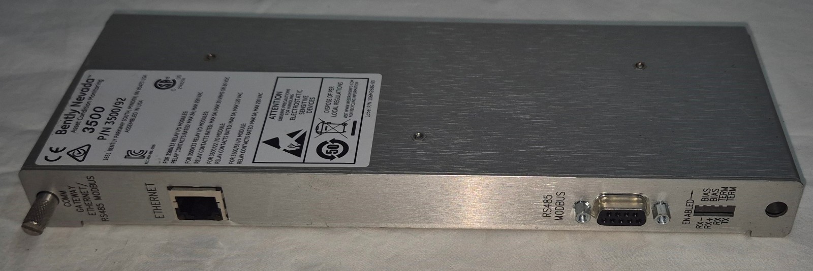 Bently Nevada 3500/92 136188-02 Ethernet/RS485 Modbus I/O Module