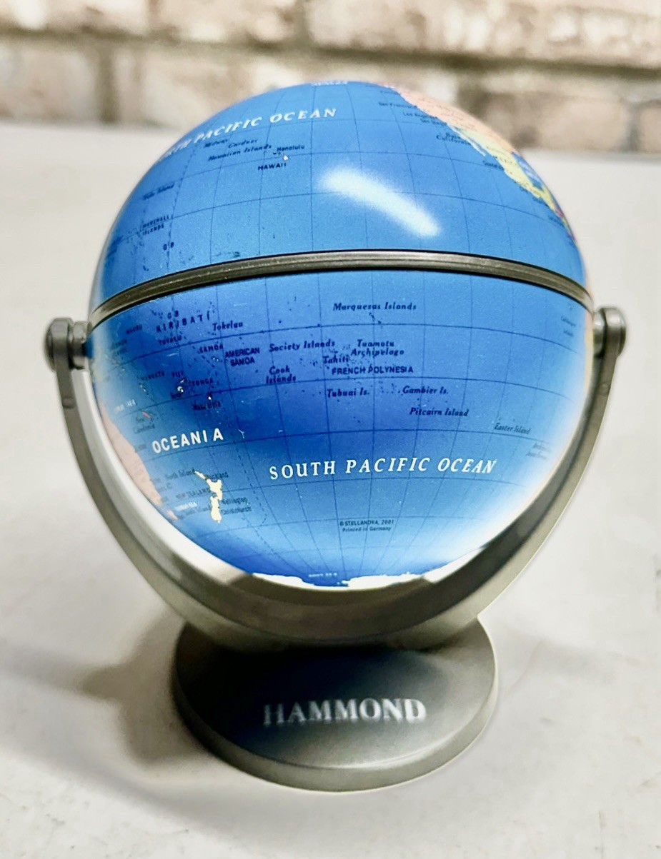 Hammond World Spinning Magnetic Globe Table Top 6"