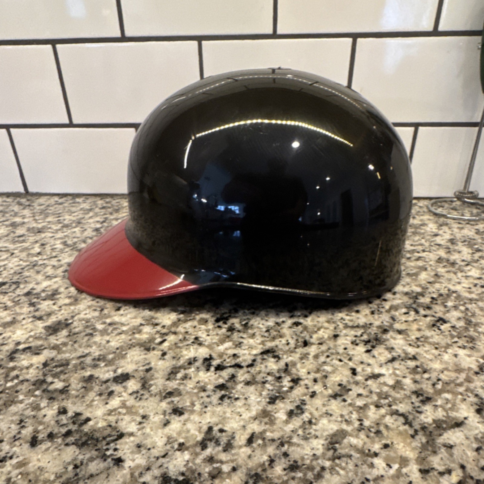 Cincinnati Reds Open Face Black Red Glossy Batting Helmet Baseball