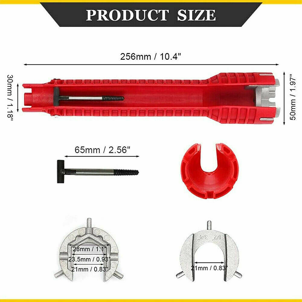 Faucet Sink Installer Multi Tool Wrench Plumbing Kitchen Water Pipe Spanner