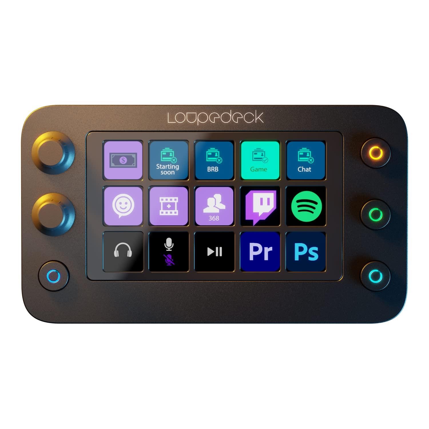 Loupedeck Live S Custom Controller w/LED Touch Keys, Dial & RGB Buttons