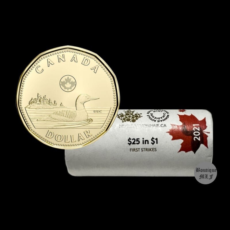Canada 2021 loon  $1 dollar coin UNC from special wrap roll