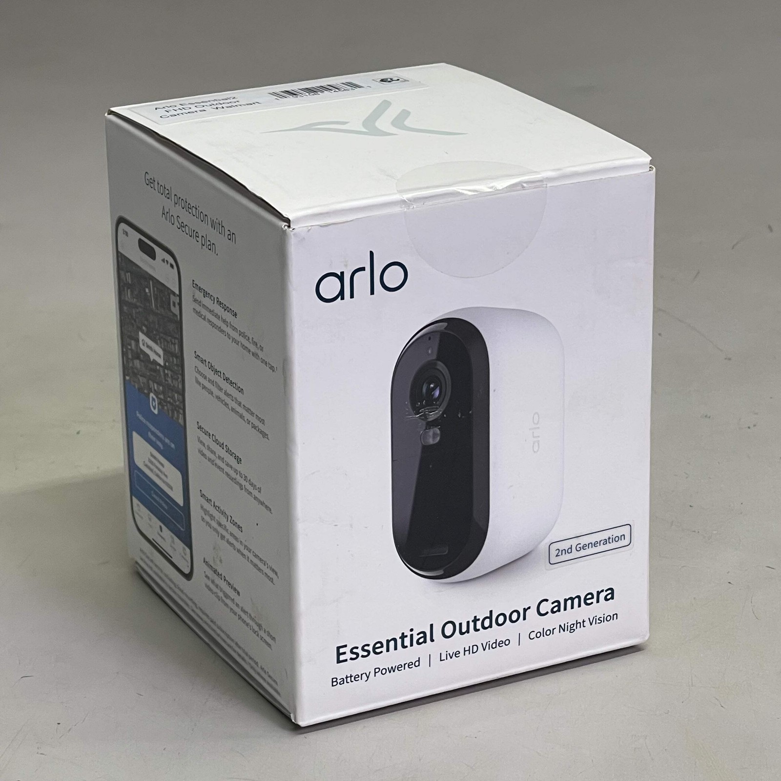ARLO Essential Outdoor Camera 2nd Gen w/ Color Night Vision 130° FOV White VMC20