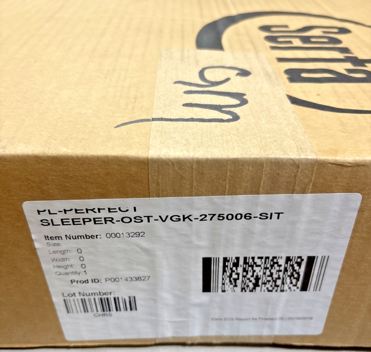 SERTA THERMAGEL Memory Foam Pillow Standard/Oversized Queen Size (16”x25”x5")