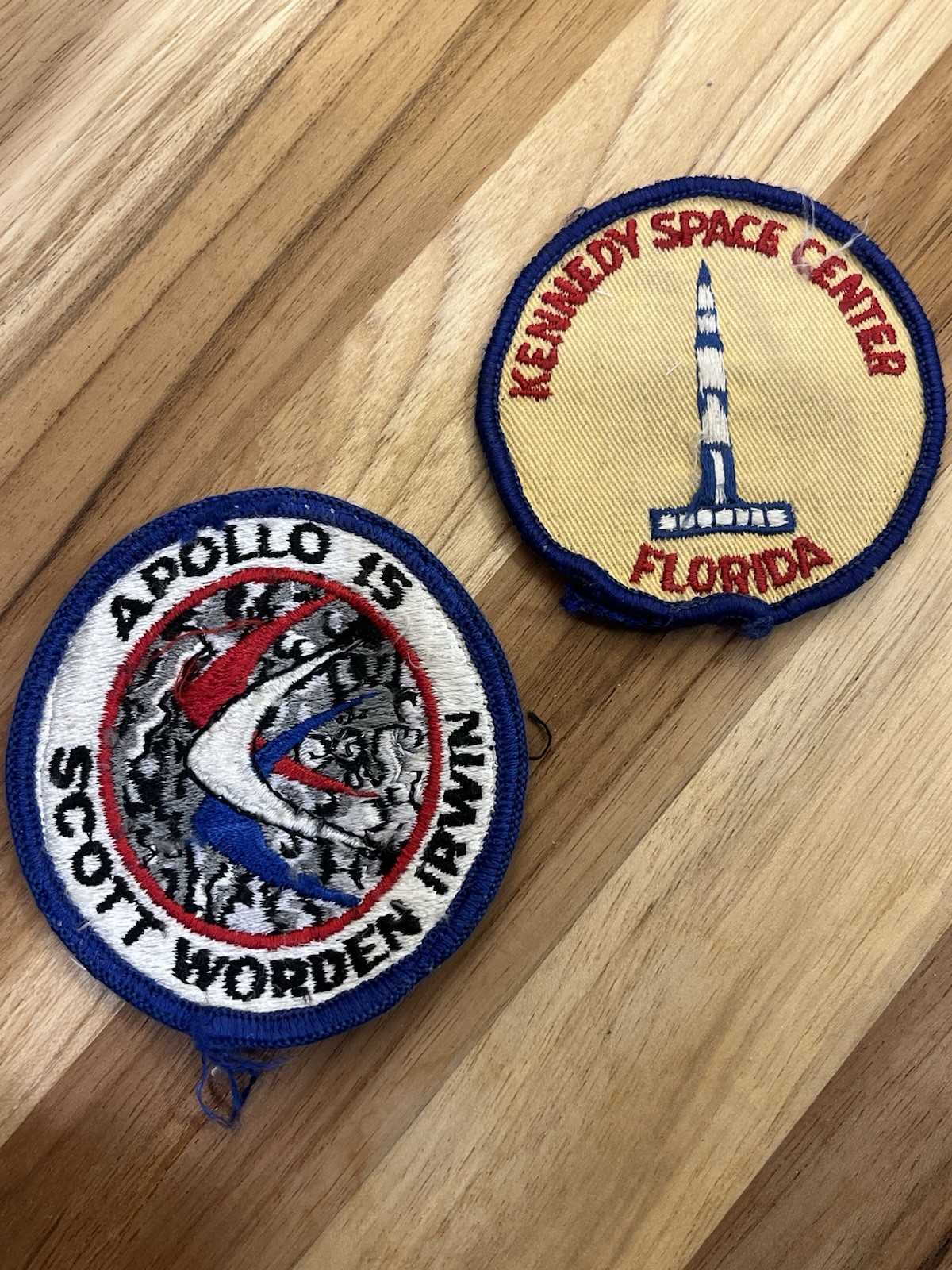 Vintage Apollo 15 Scott Worden Irwin & Kennedy Space Center Florida Patches Lot