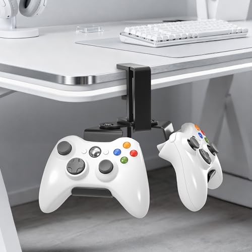 3-in-1 All Metal Game Controller&Headphone Stand Under Desk, Game
