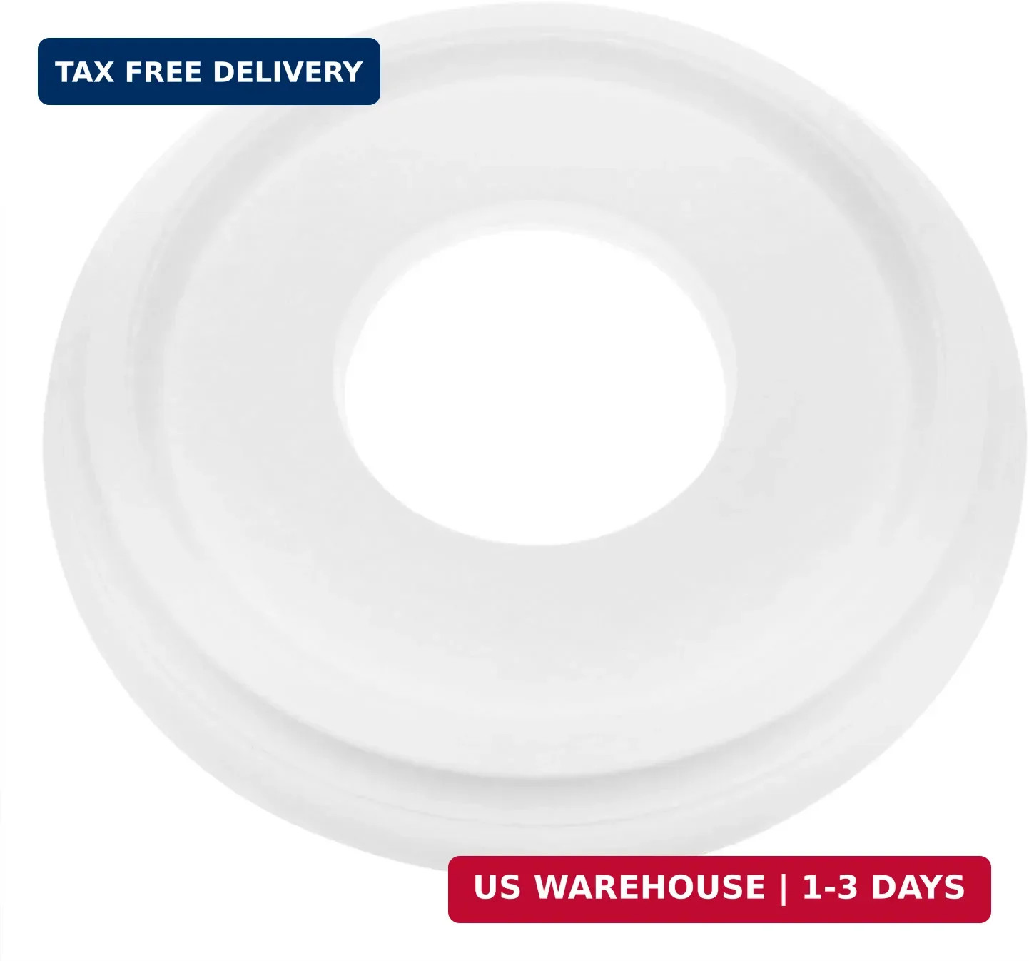1 Pack Ceiling Medallion, 10 Inch Fan Trim Ring with 4 Inch Opening | White Poly
