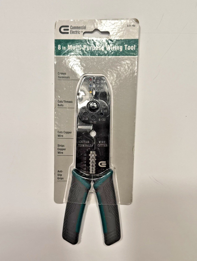 Commercial Electric 8" Multi-Purpose Wiring Tool 972 766 Stripper Cutter Crimper