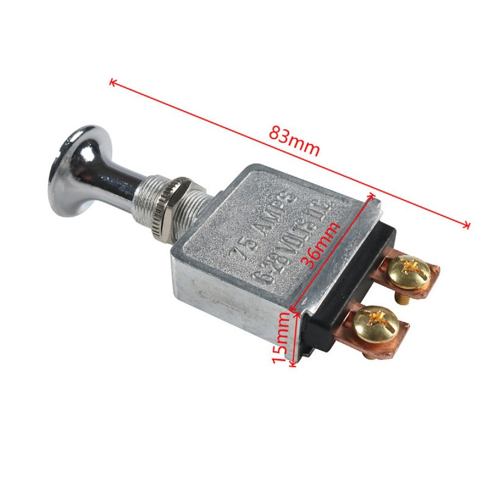 Push for pull Switch for 2 Pack 75 Amp 628V DC SPST for 2 Position with for
