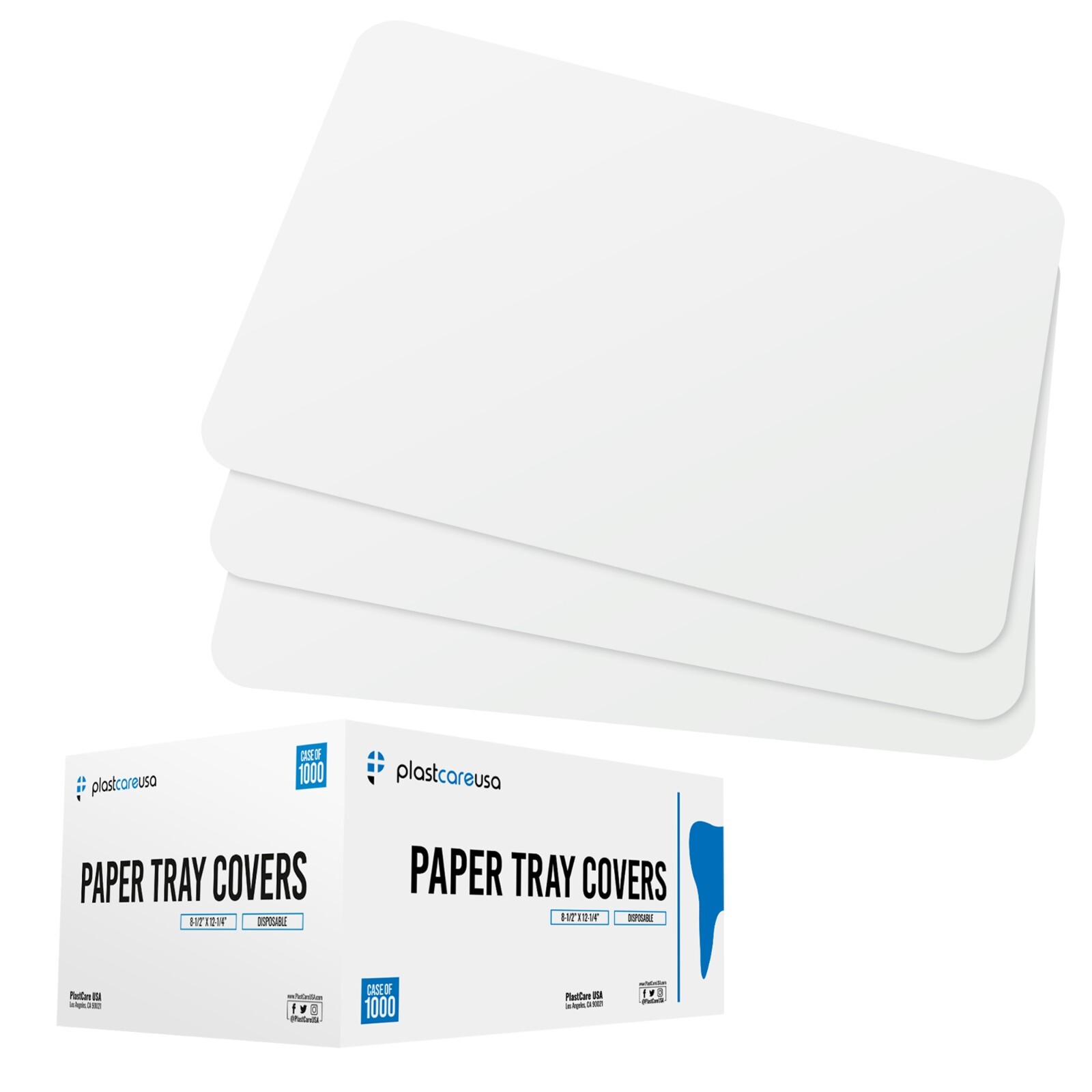 2000 White Paper Dental Tray Covers for Size "B" Trays 8.25 "x 12.25", Tattoo