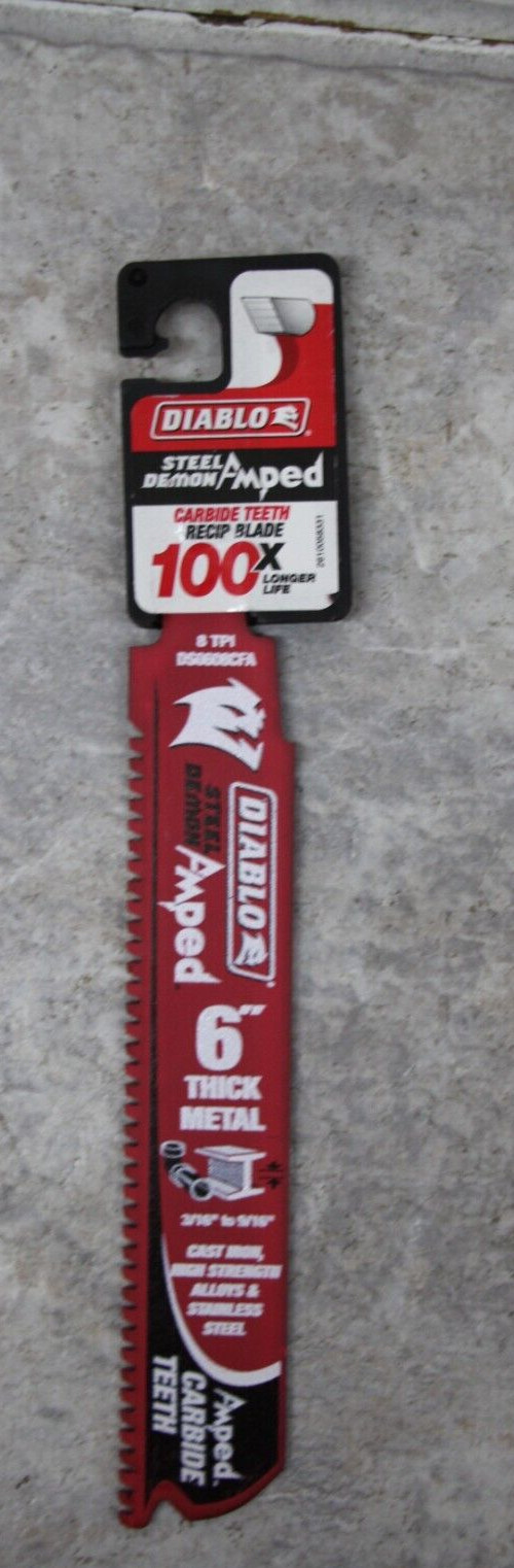 Diablo Steel AMPED 6 In. 8 TPI Thick Metal Reciprocating Saw DS0608CFA