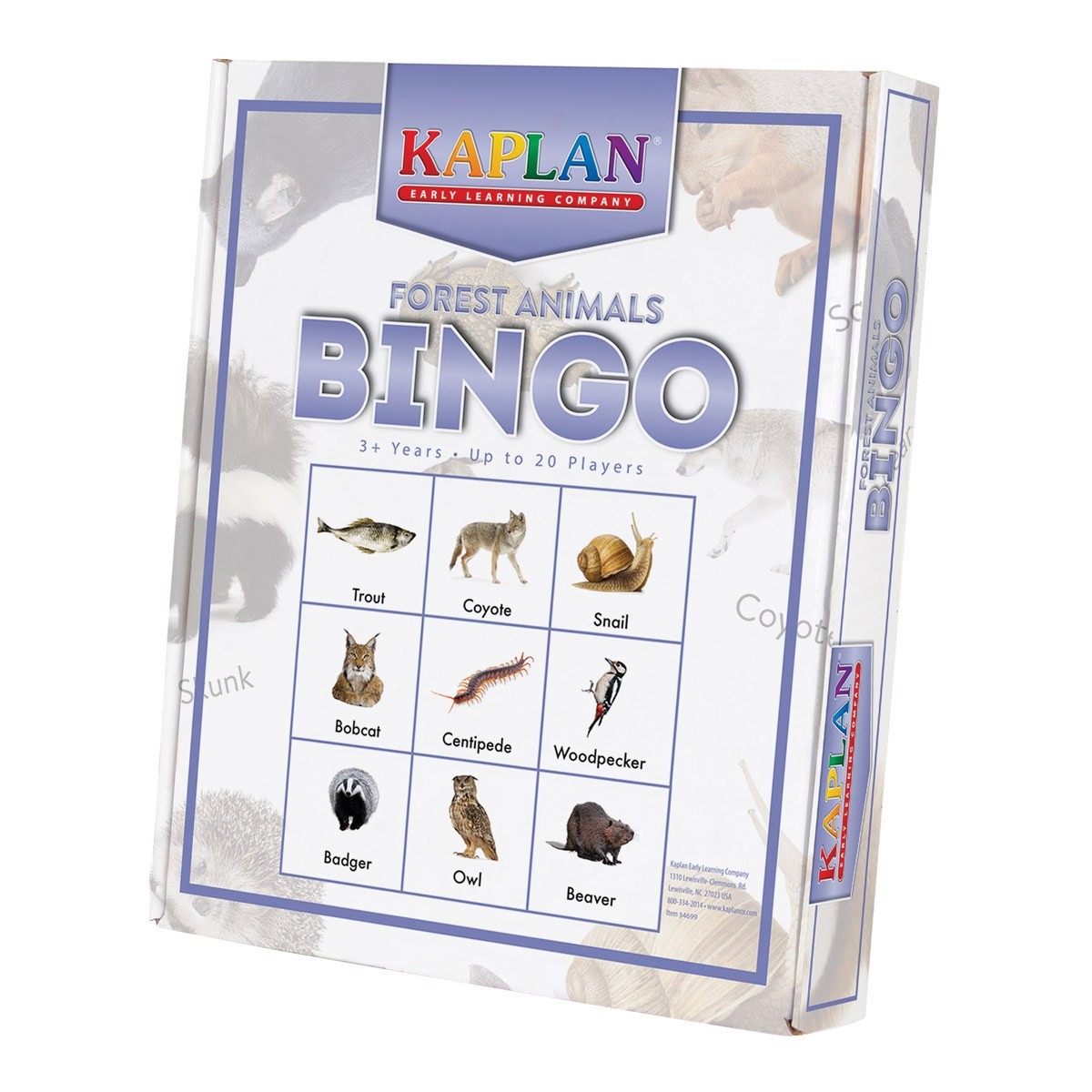 Kaplan Early Learning Forest Animals Bingo Learning Game