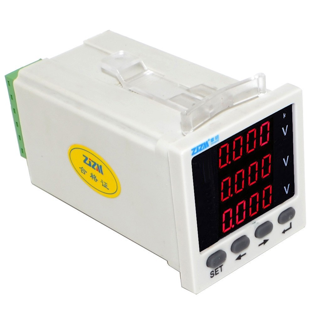 Three-phase AC Voltage Tester Intelligent Digital Display Voltmeter 48x48mm