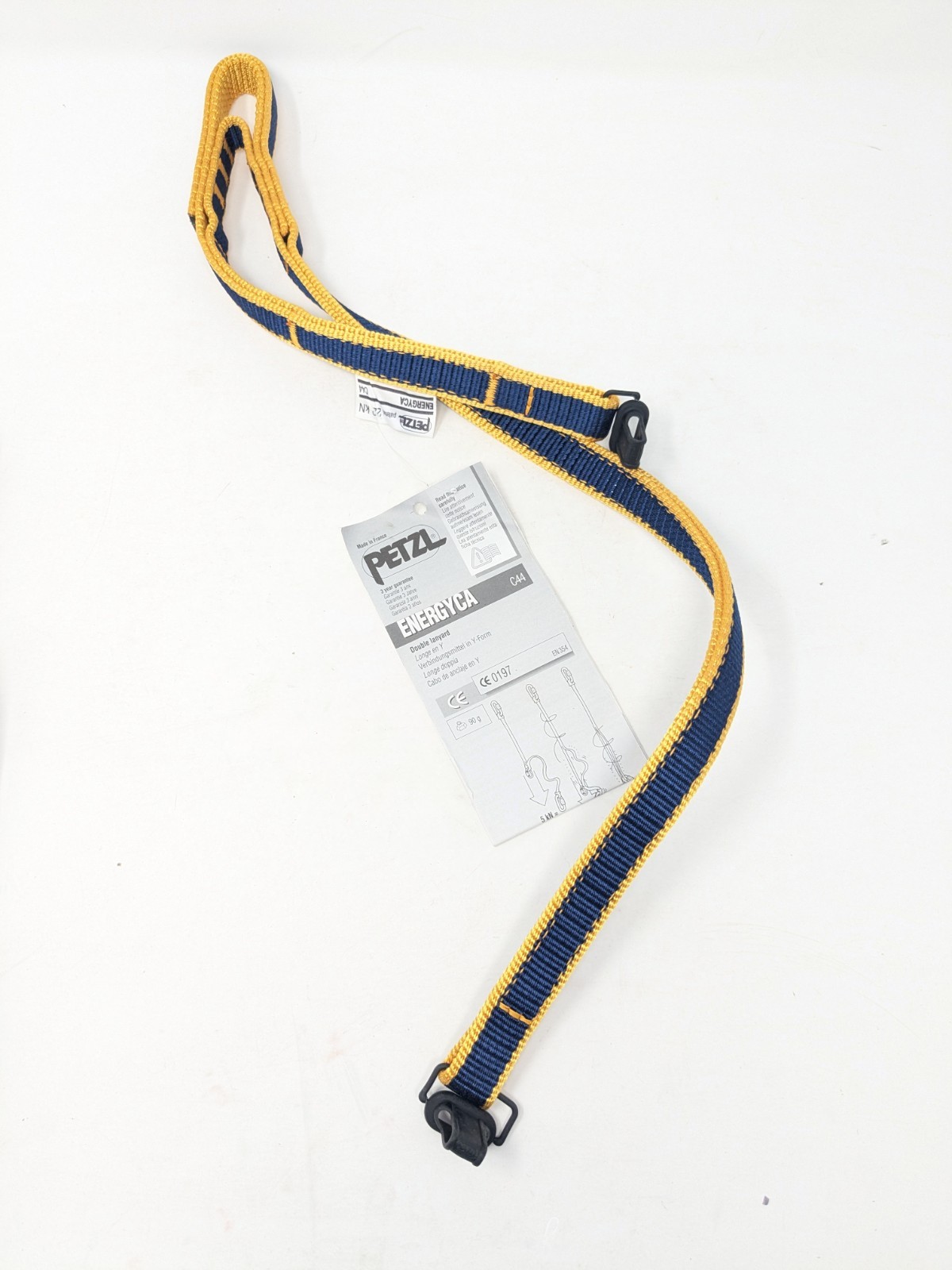 RARE New PETZL ENERGYCA C44 Double Lanyard Rock Climbing Caving Rescue EN354 90s