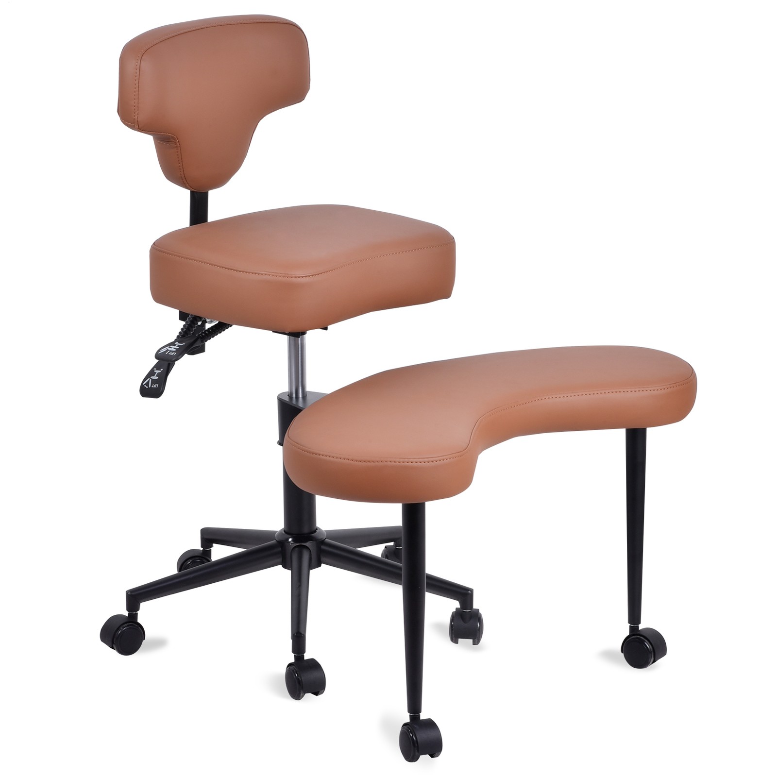 Ergonomic Cross Legged Chair, 360° Swivel Meditation Chair Height Adjustable Sea