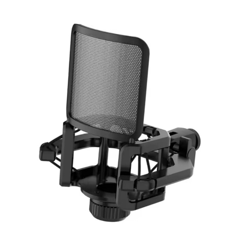 Adjustable Microphone Shock Mount With Microphone Filter Windscreen Reduce Noise