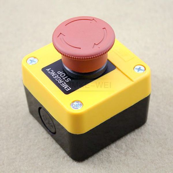 AC 660V 10A Red Sign Weatherproof Emergency stop button actuator Switch New