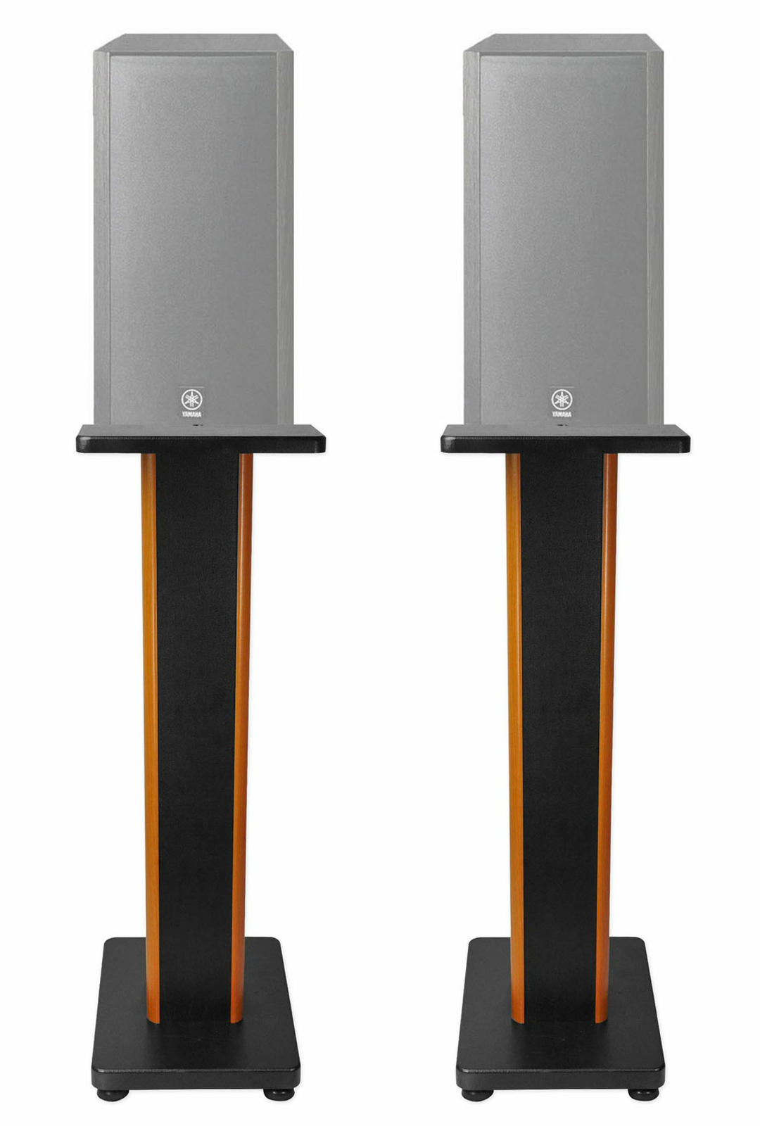Pair 28" 2-Tone Speaker Stands For Yamaha NS-B310BL Bookshelf Speakers