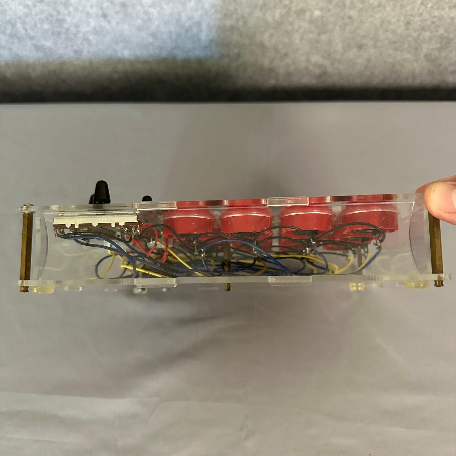 Music Controller MIDI Red/Clear DIY Arcade Button Mixer Untested As Is Prop Art