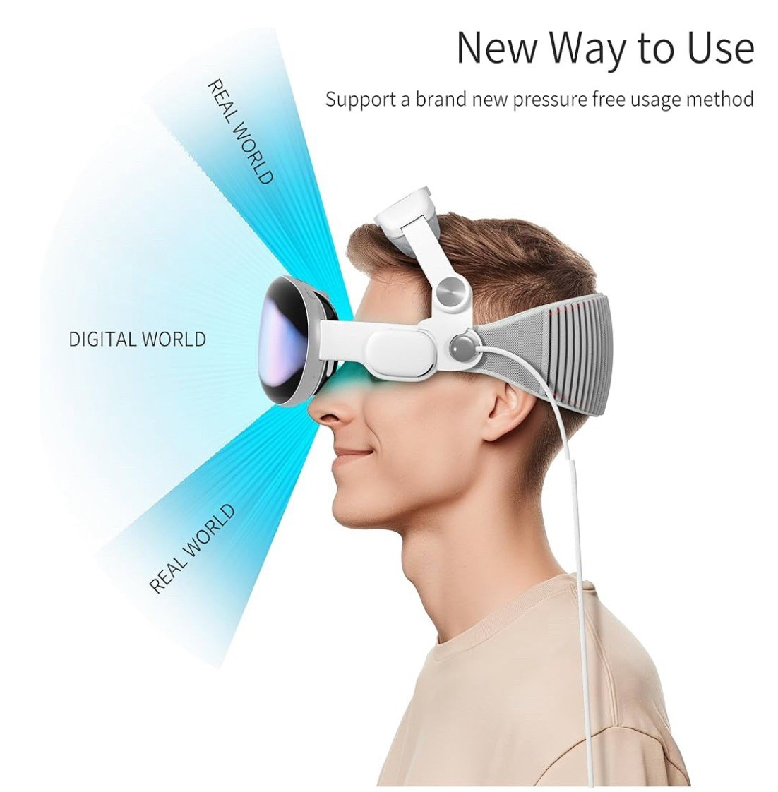 Head Strap Compatible with Apple Vision Pro Adjustable Confort Head Strap