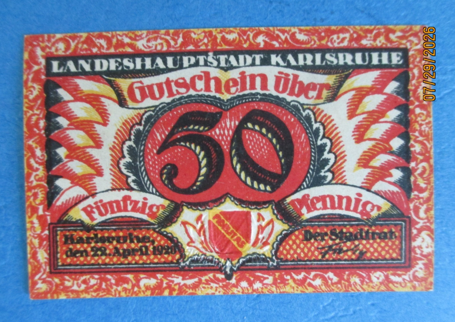 Germany , 50 Pfennig, Notgeld,  banknotes, 1920, #16