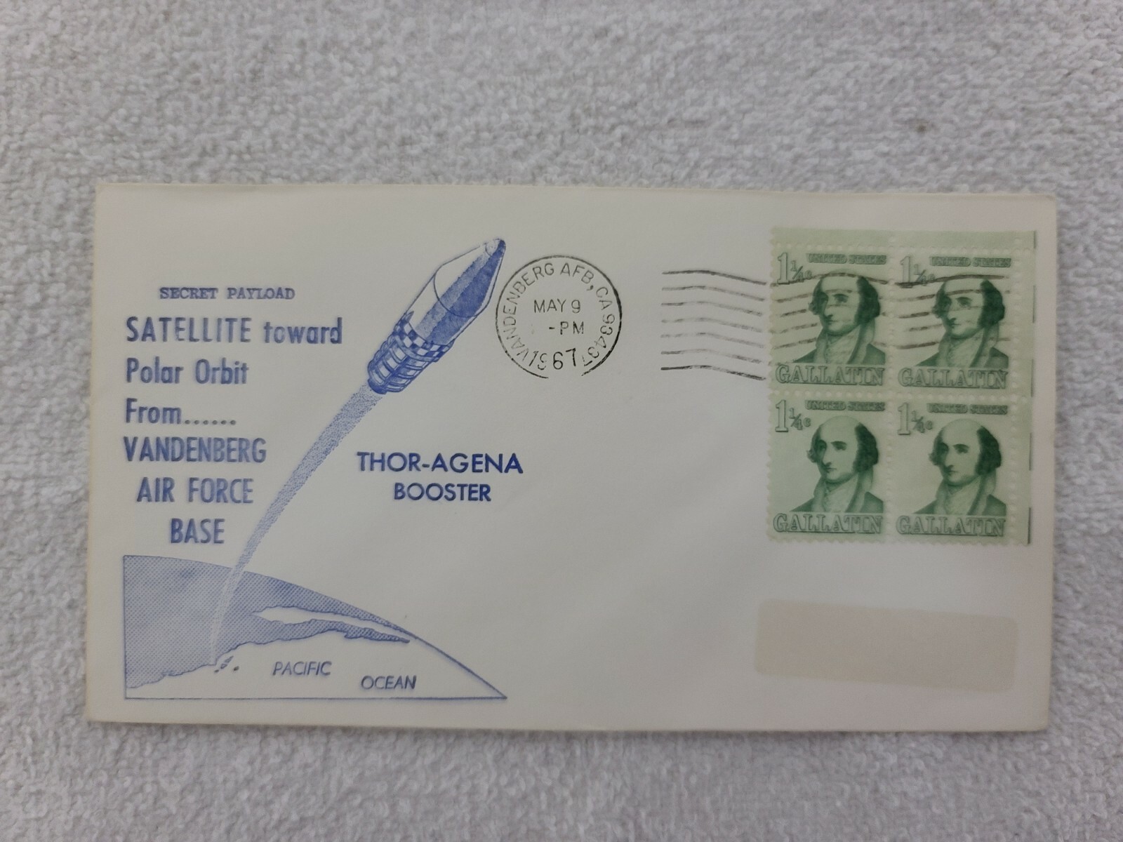 SECRET PAYLOAD SATELLITE toward Polar Orbit From KH-4A 41 05/09/67 | Space Cover