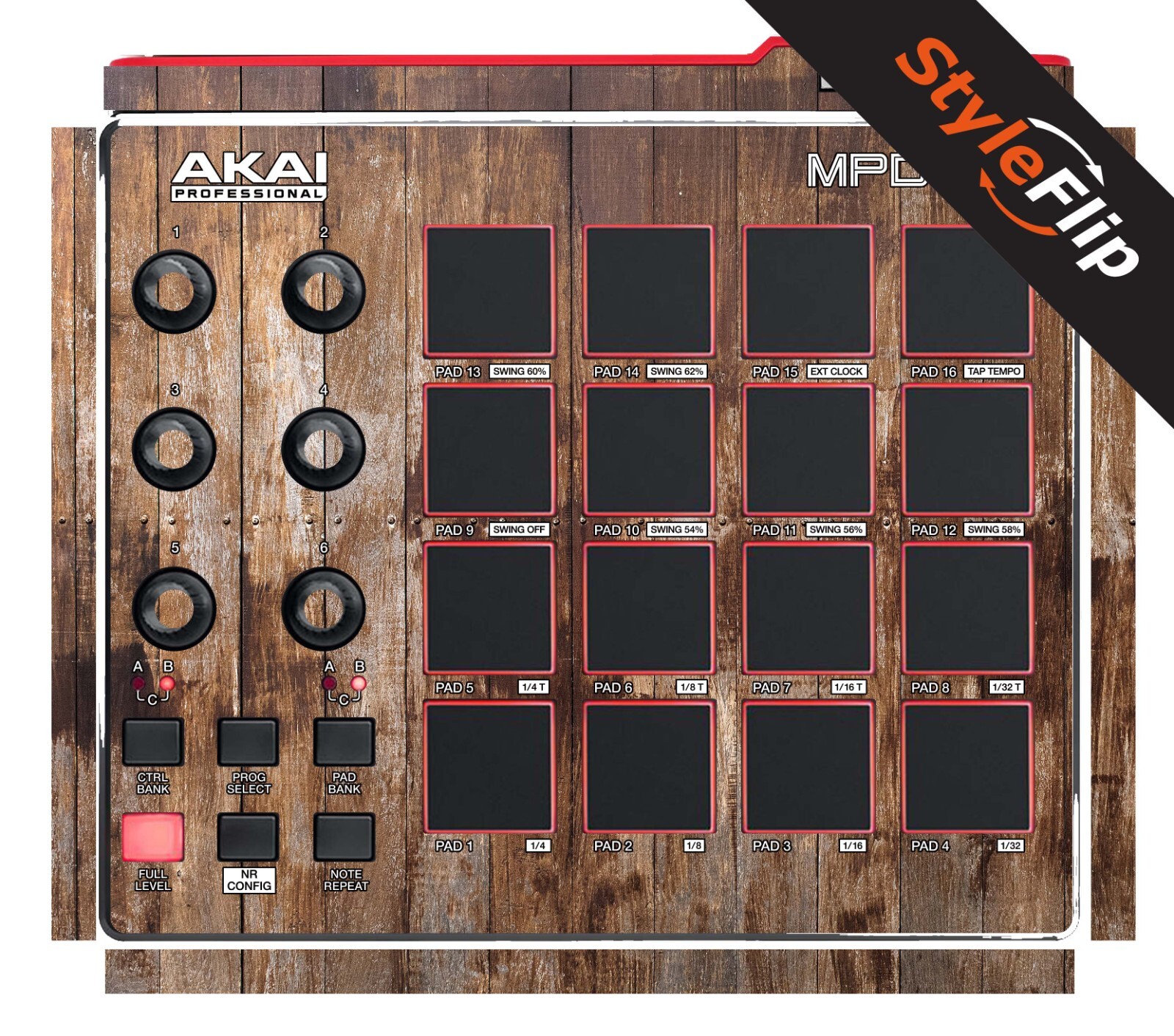Akai MPD 218 Skin | Wood #1 | Protective Decal | StyleFlip Skins