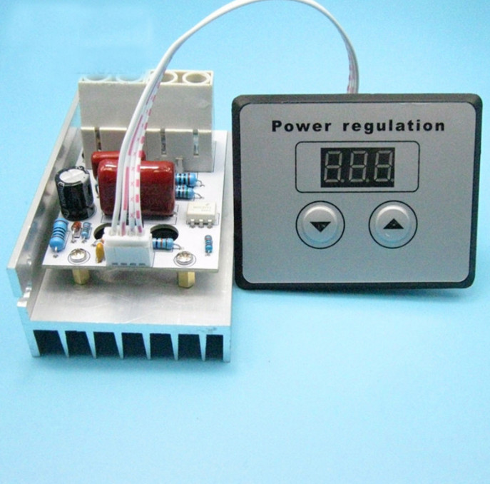 AC 220V 10000W SCR Digital Voltage Regulator Speed Control Dimmer Thermostat