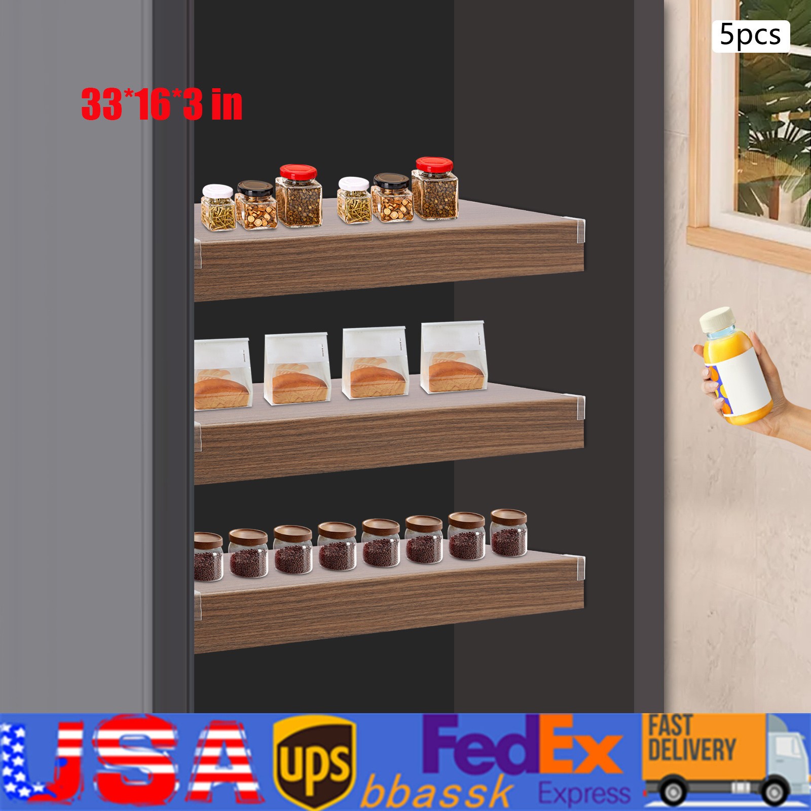 Foamed PVC Wire Rack Covers 5Pcs Pantry Shelves for Bathroom Kitchen Shelving